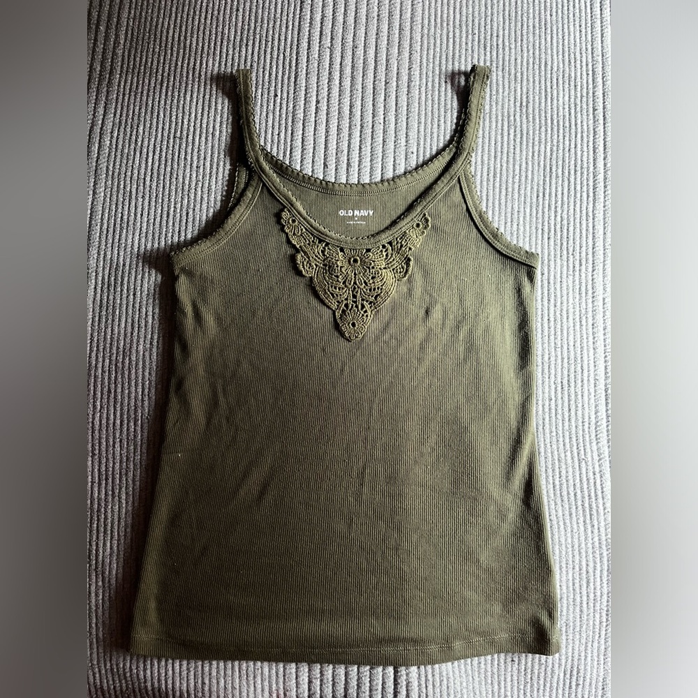 Old Navy dark green tank top